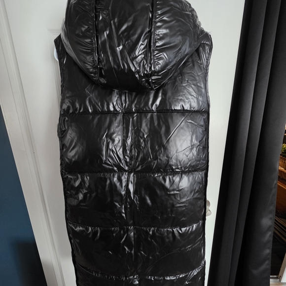 NWT Zara Black Long Puffer Vest - Picture 5 of 8